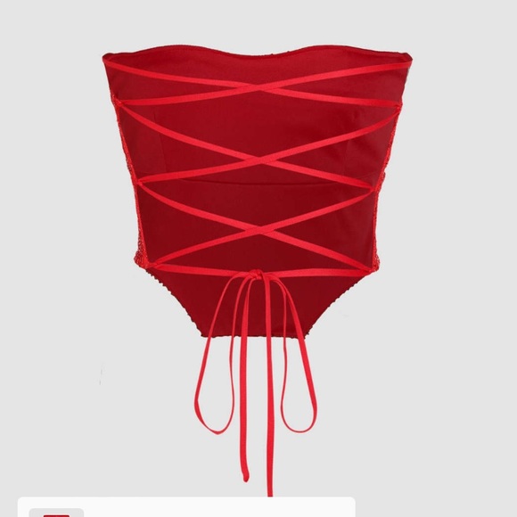 NWT sparkly red crop top super cute - Picture 5 of 11